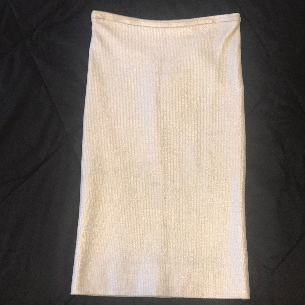 Diane von Furstenberg Silver Pencil Skirt
